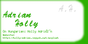 adrian holly business card